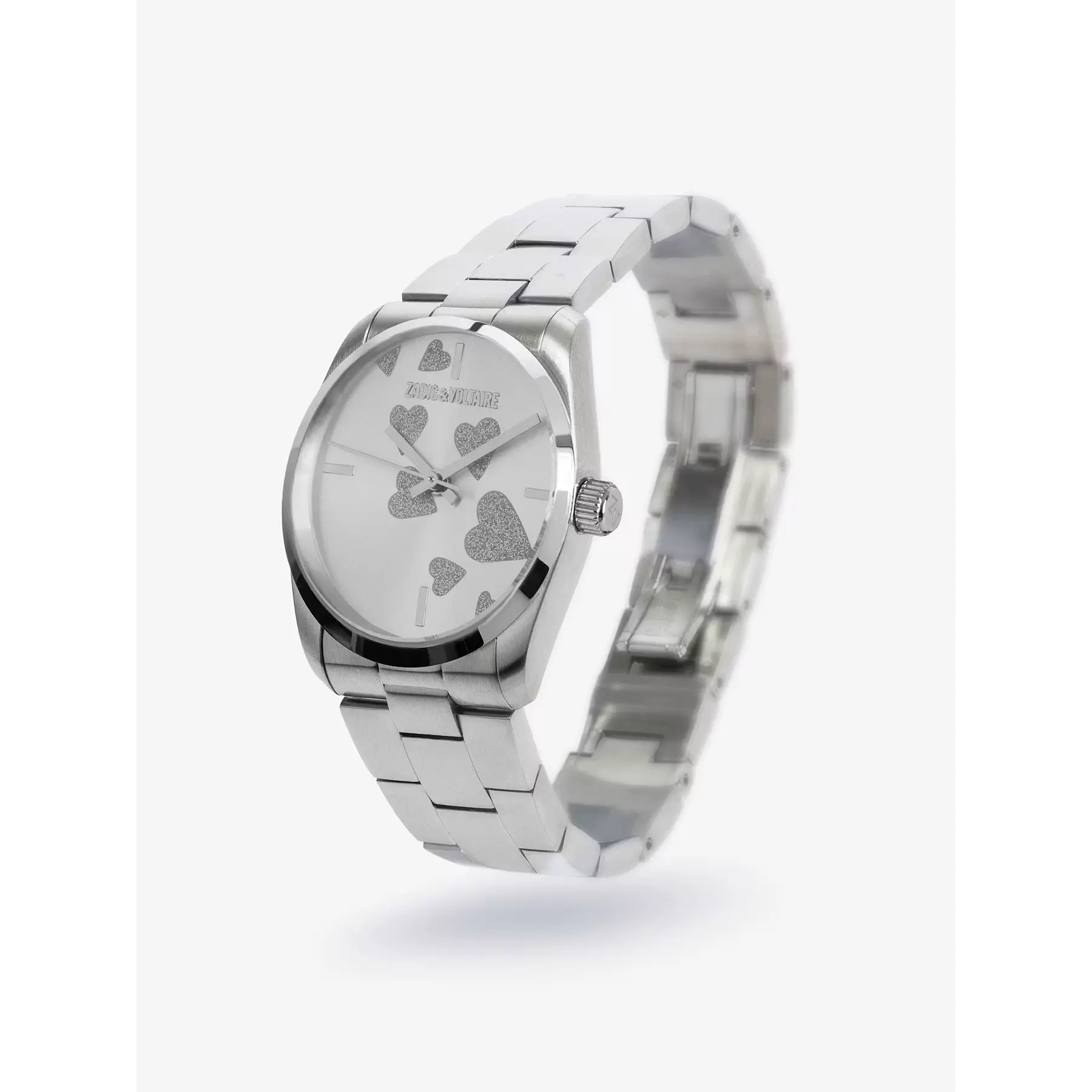 Zadig Strass Heart Watch - Silver