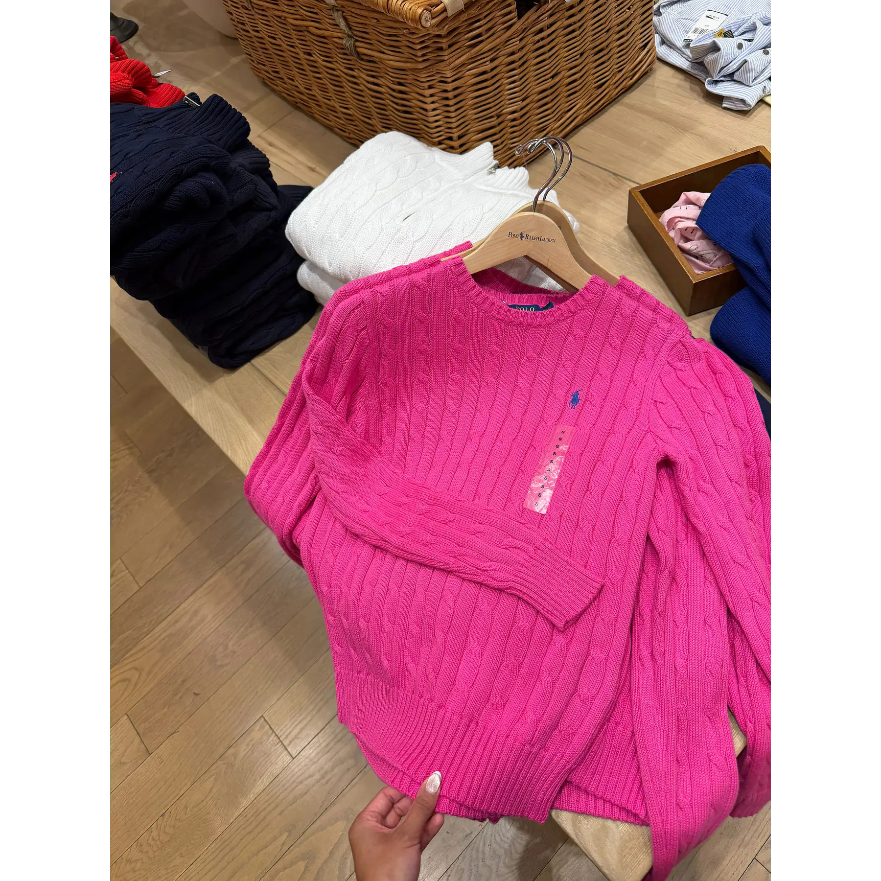 Sweater Trenzado Polo Ralph Lauren Pink