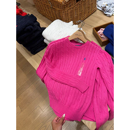 Sweater Trenzado Polo Ralph Lauren Pink