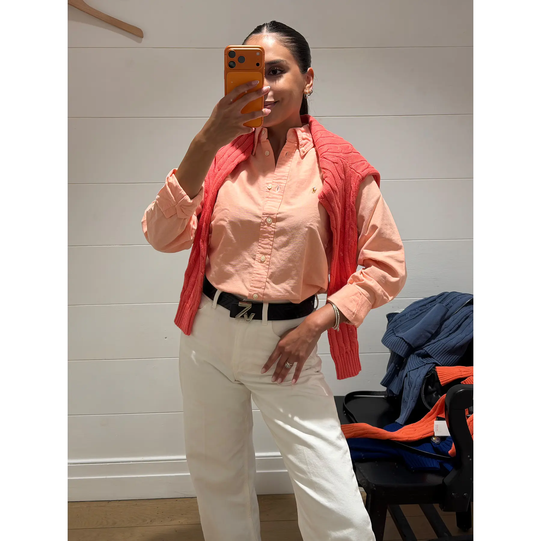 Camisa Oxford PRL Peach 