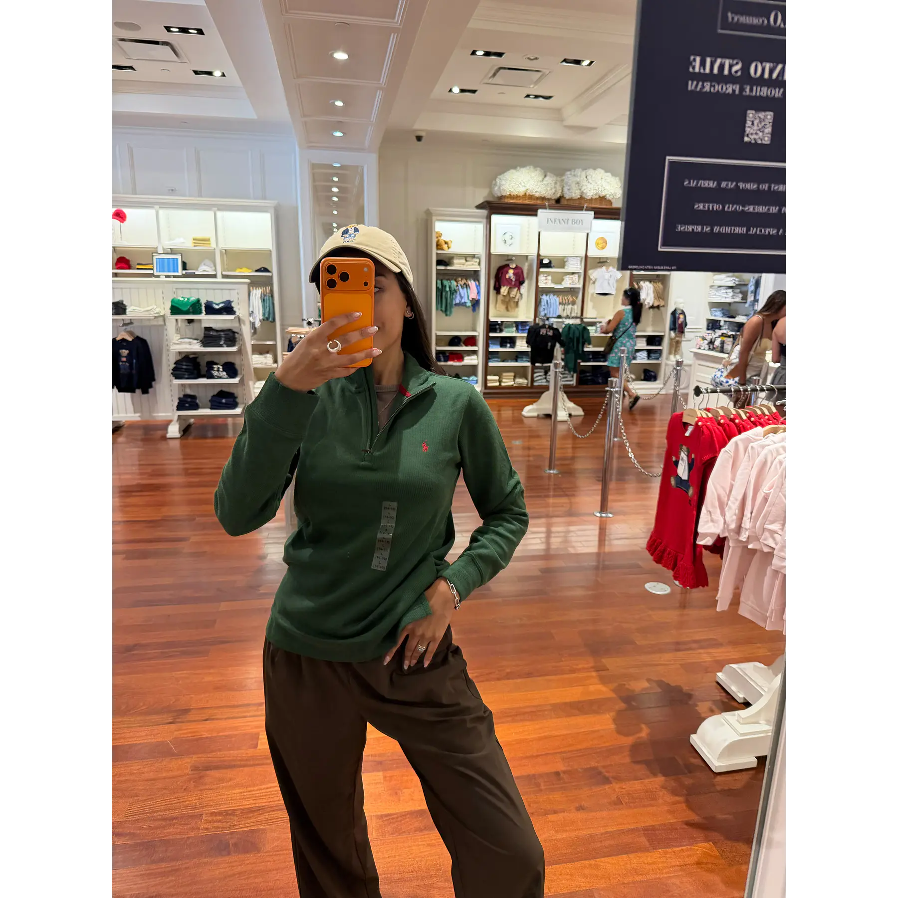 Sweater 1/4 zip hilo PRL Verde