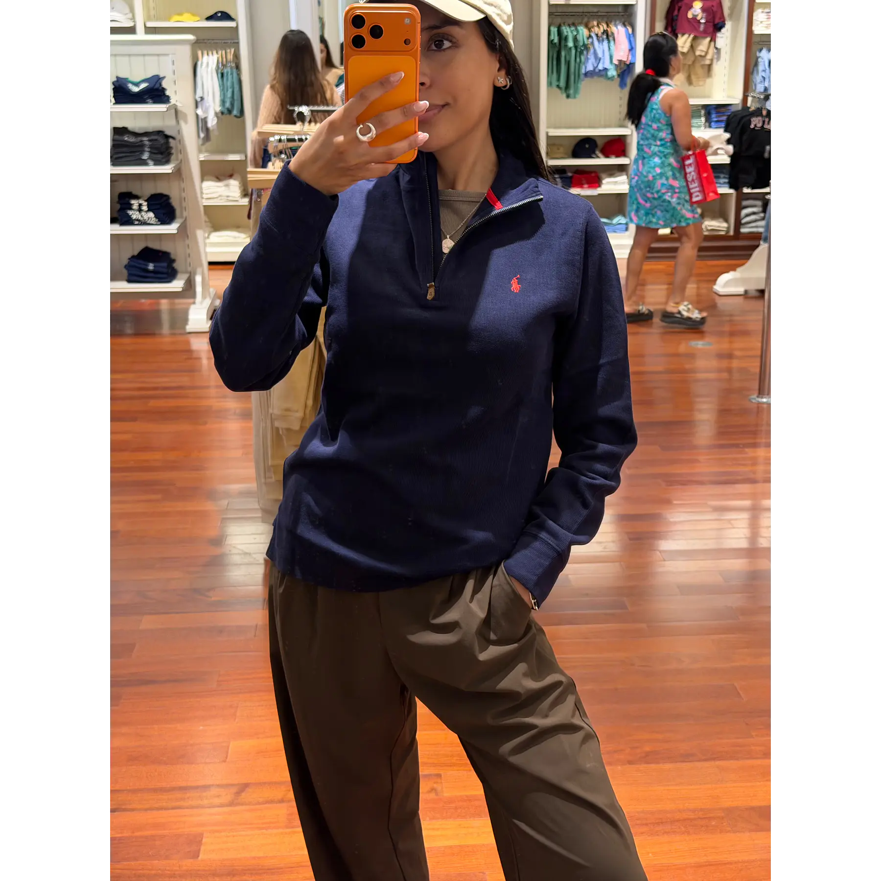 Sweater 1/4 zip hilo PRL Azul