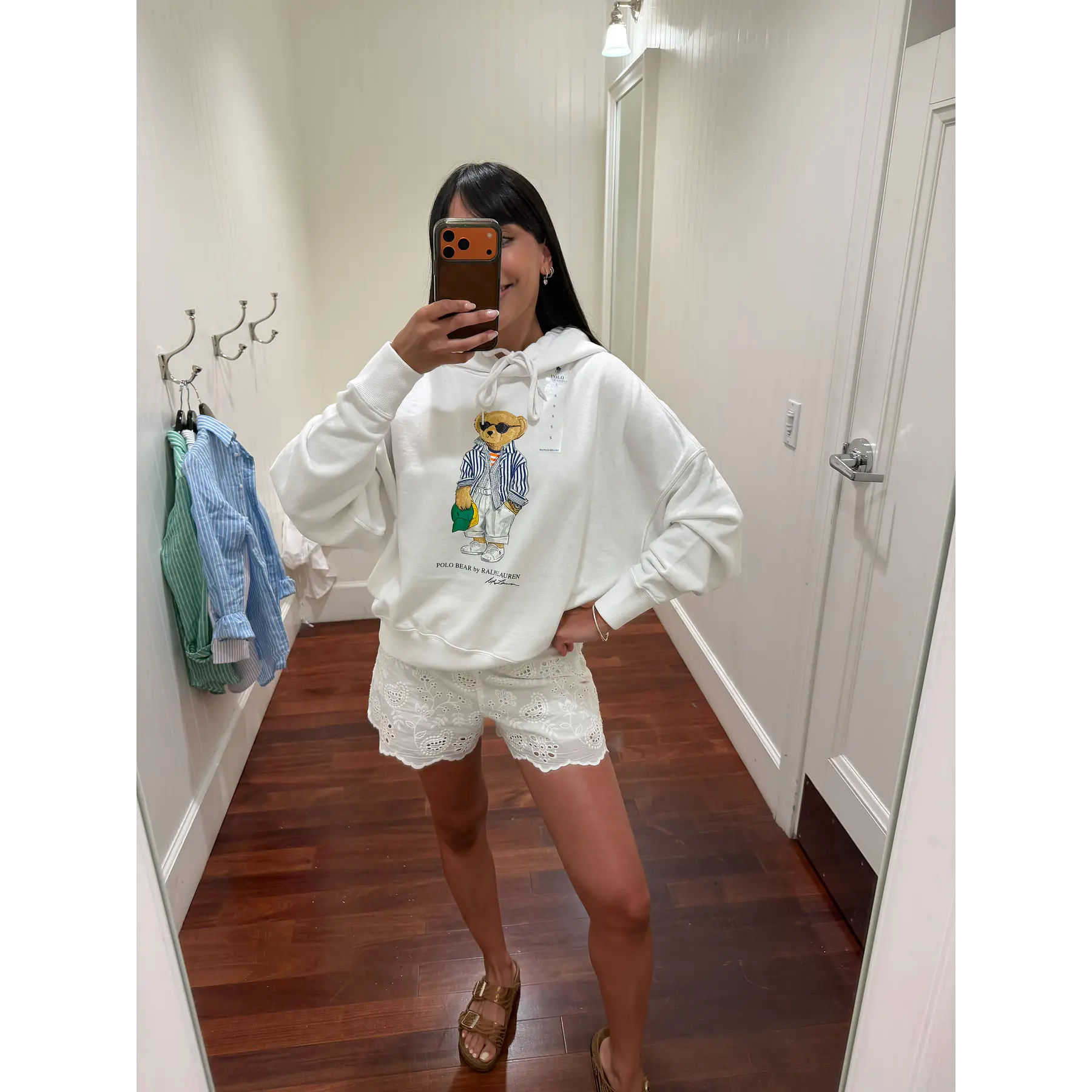Hoodie Polo Bear Blanco