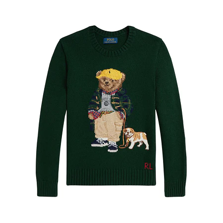 Ralph Lauren - Polo Bear Sweater Green Kids