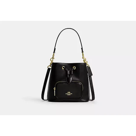 Rowan Bucket Bag With Pocket Black