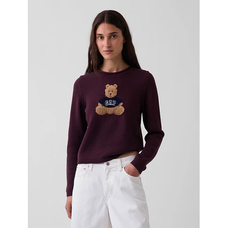 Gap Bear Bordeaux Sweater 