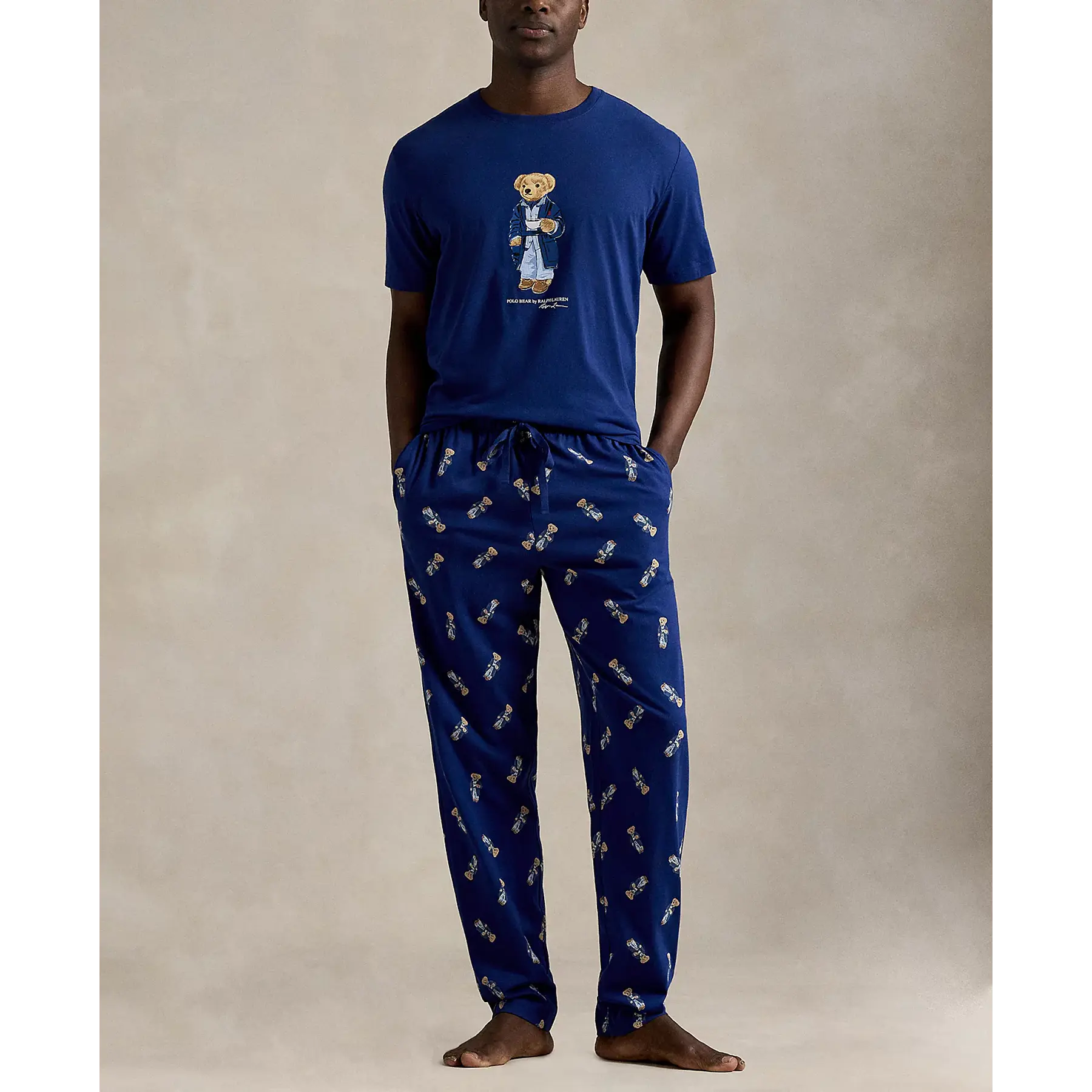 Polo Ralph Lauren Men's Polo Bear T-Shirt and Pajama Pants - Navy