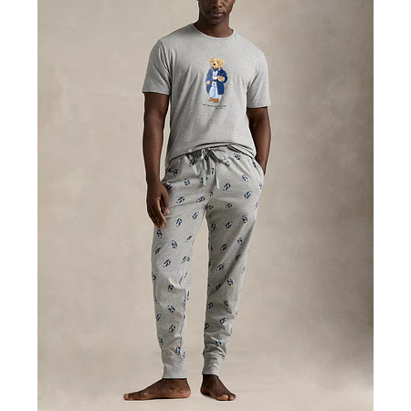 Polo Ralph Lauren Men's Polo Bear T-Shirt and Pajama Pants - Gray