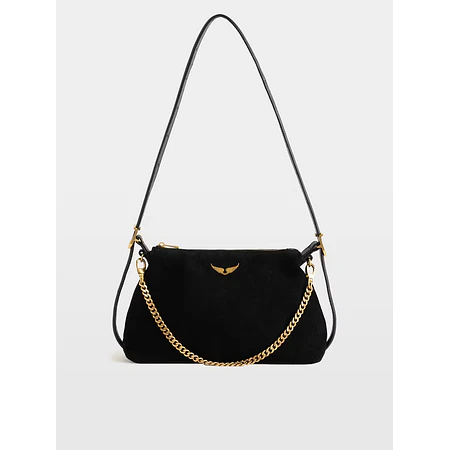 Zadig - Jim Mini Suede Bag Black Gold