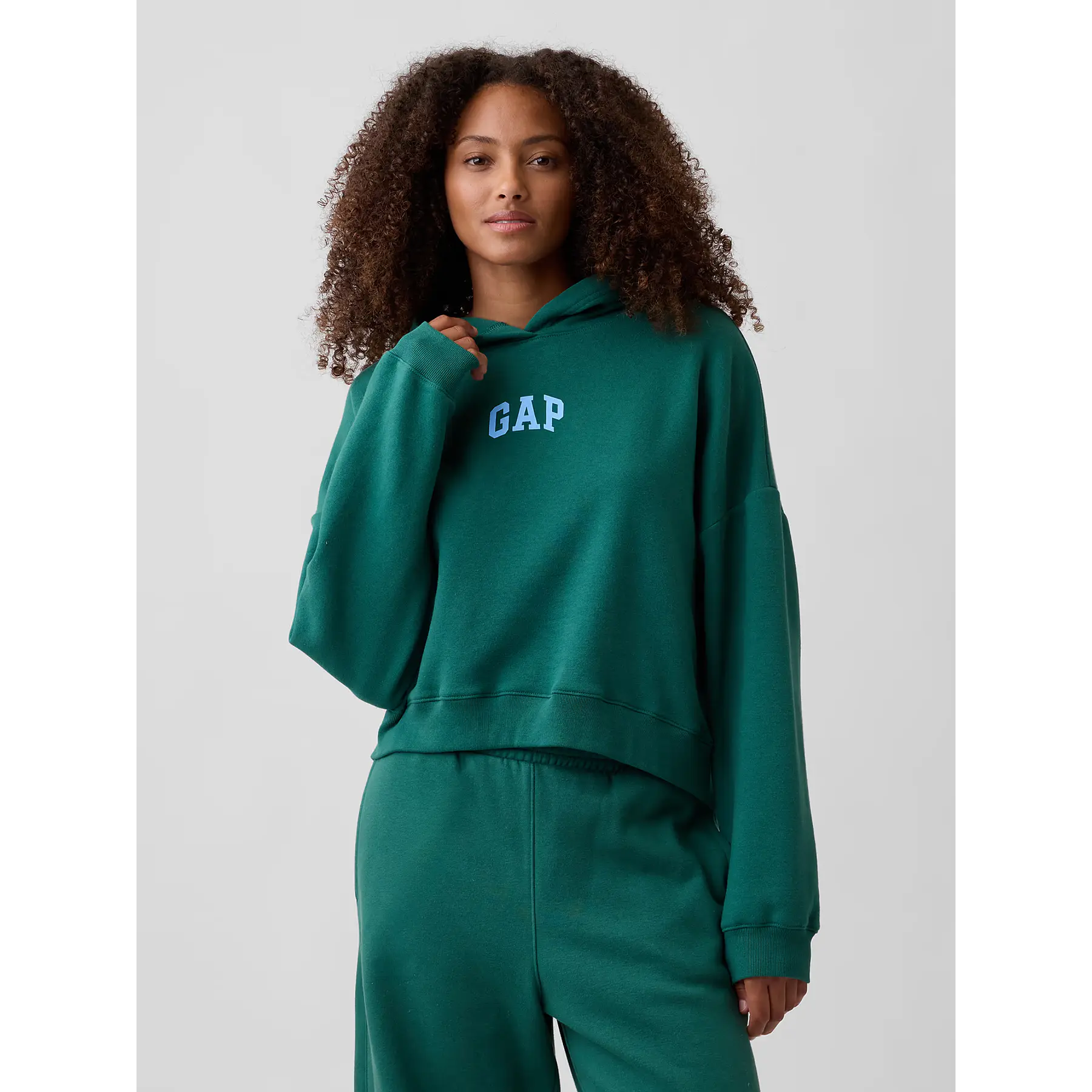 GAP - Hoodie Gap Mini-Logo Cropped  - Green