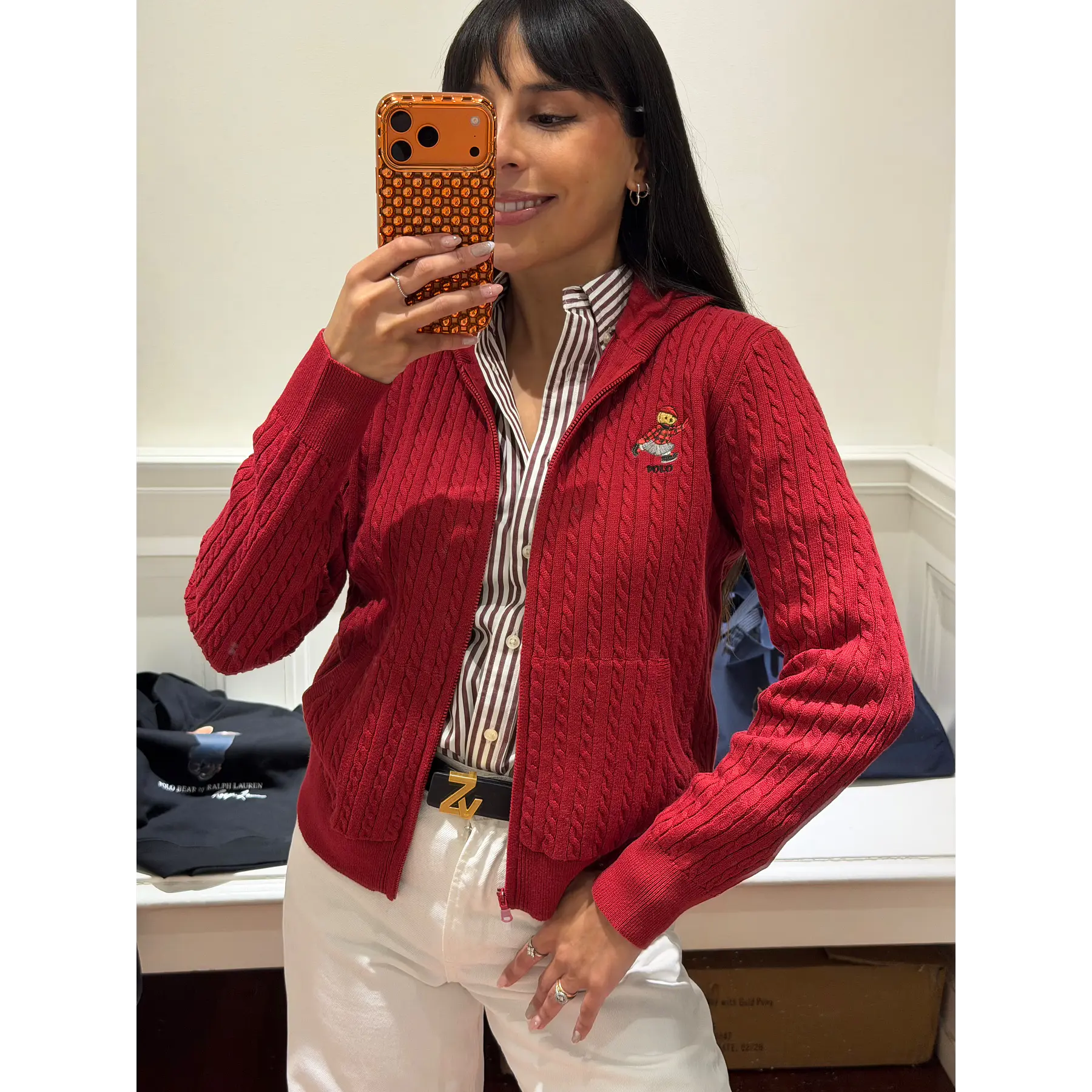 Cardigan Polo Bear Red 