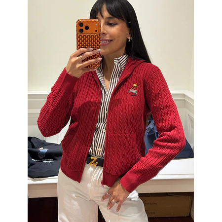Cardigan Polo Bear Red 