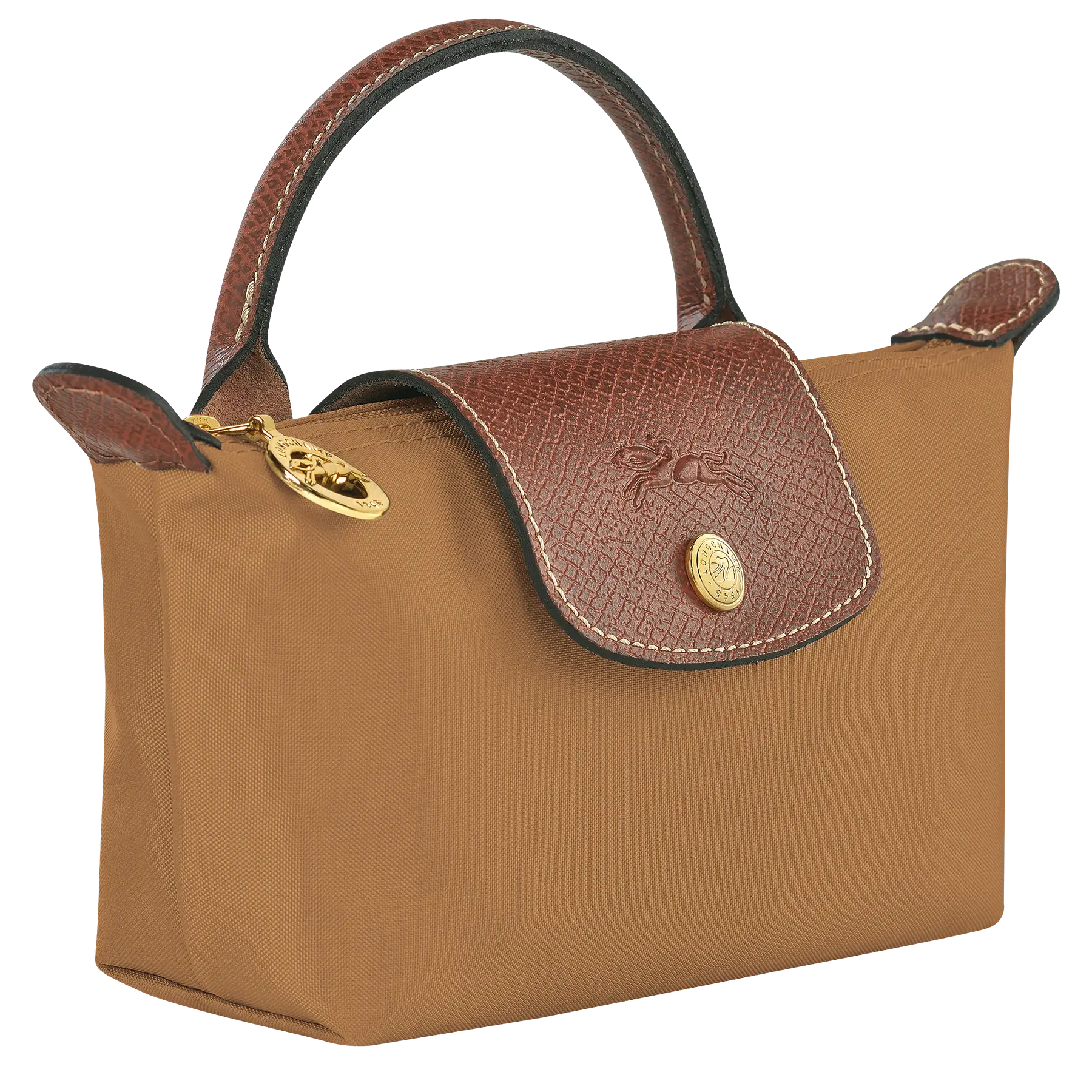 Le Pliage Mini Pouch Nylon Tote Bag - Fawn + Strap y Organizador GRATIS