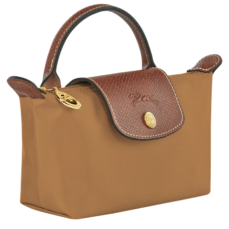 Le Pliage Mini Pouch Nylon Tote Bag - Fawn + Strap y Organizador GRATIS
