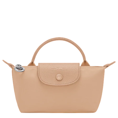 Le Pliage One Mini Pouch Nylon Tote Bag - Beige + Strap y Organizador GRATIS
