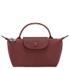 Le Pliage One Mini Pouch Nylon Tote Bag - Burgundy + Strap y Organizador GRATIS