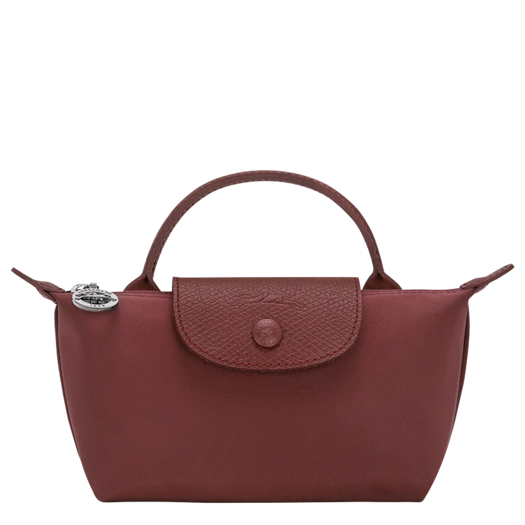 Le Pliage One Mini Pouch Nylon Tote Bag - Burgundy + Strap y Organizador GRATIS