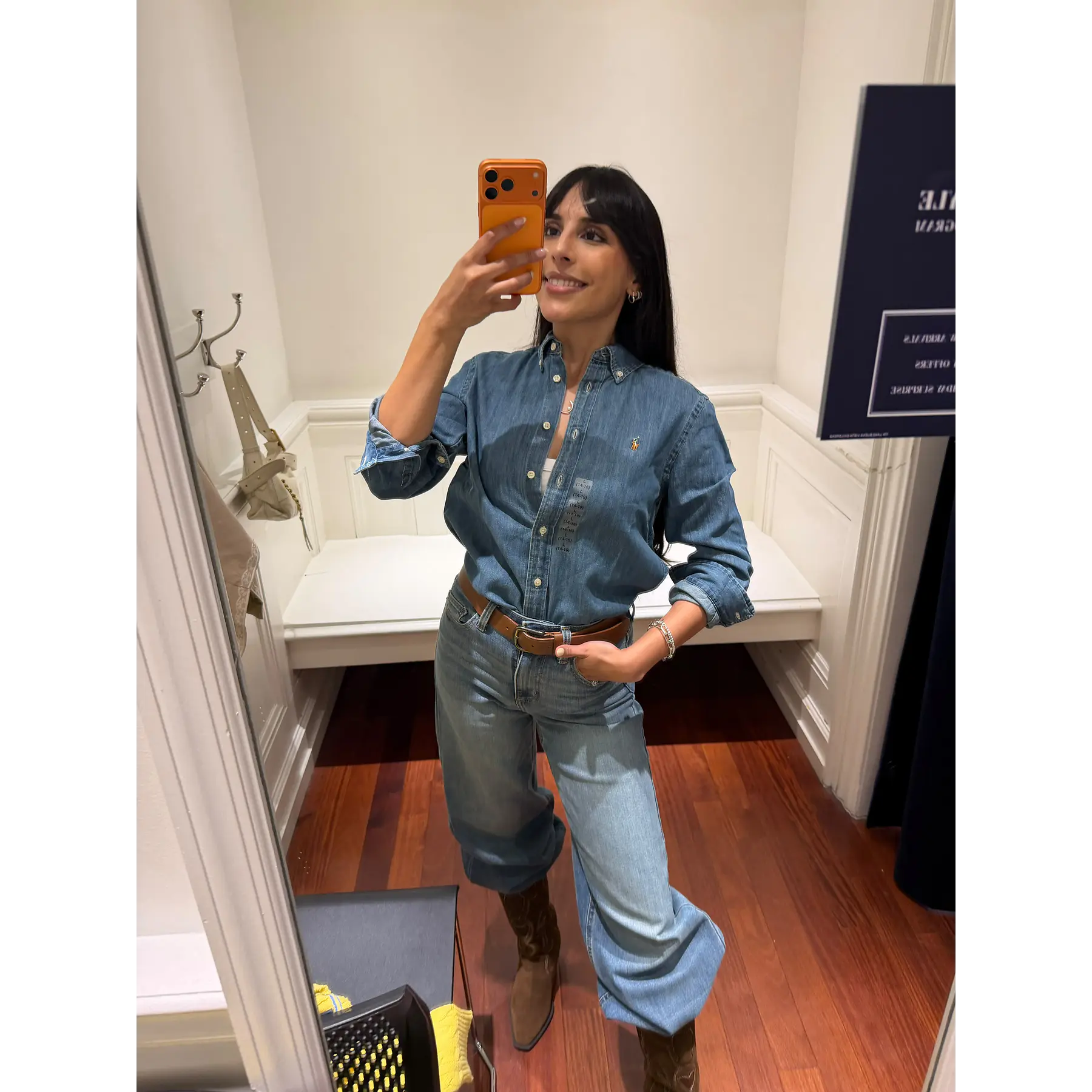 Cotton Chambray Shirt Denim  Juvenil