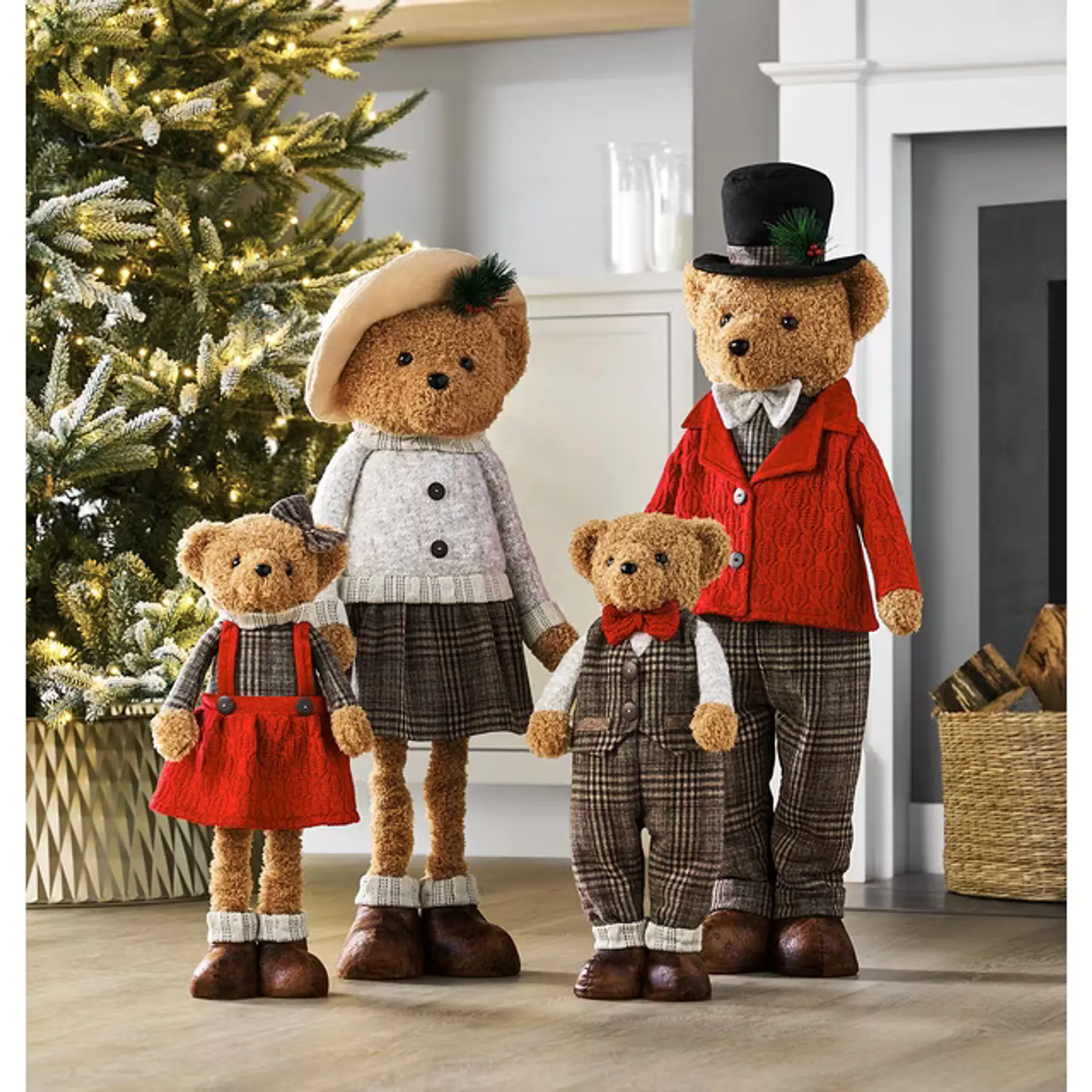 Plush Bear Family, Set of 4