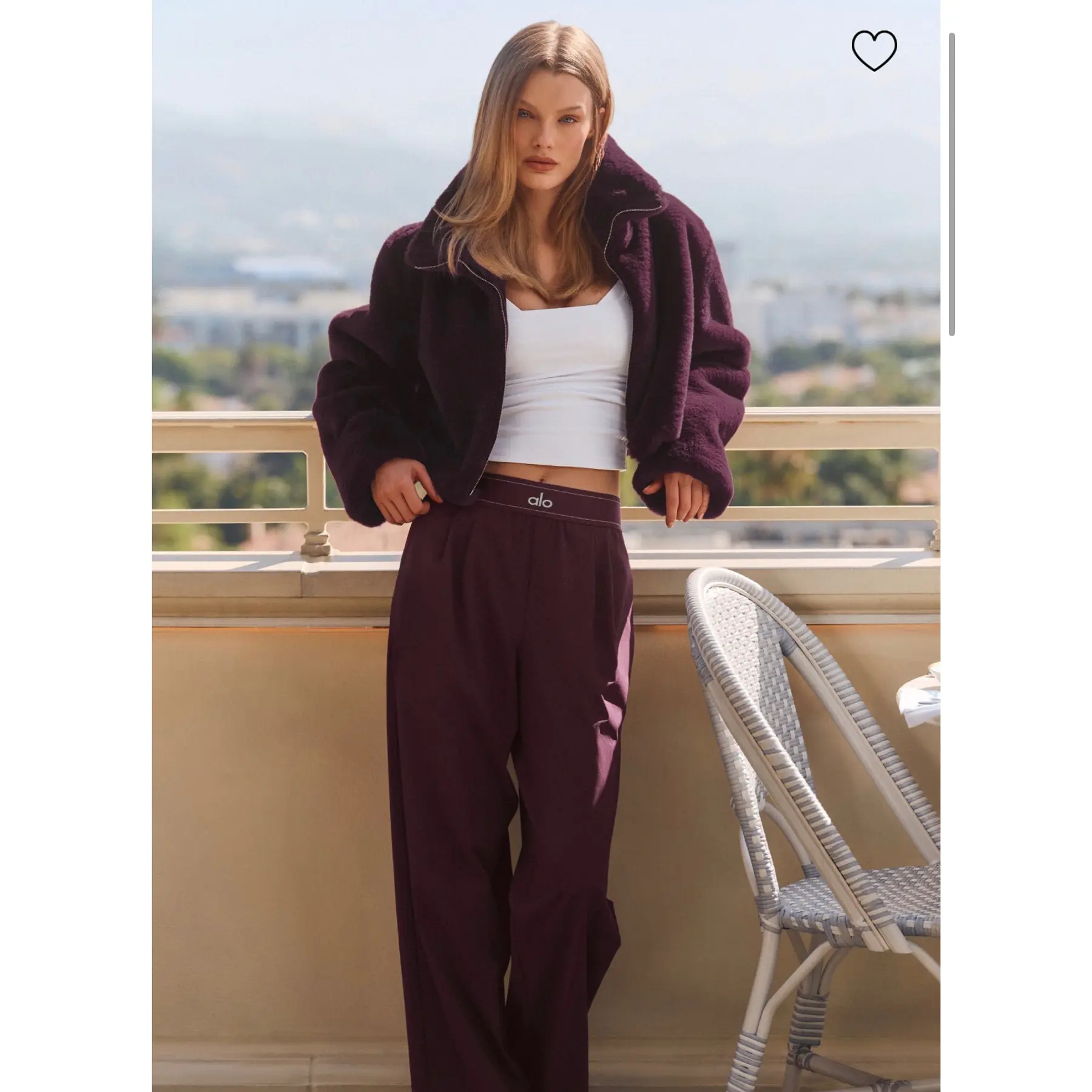 ALO YOGA - Suite Up Trouser Bordeaux