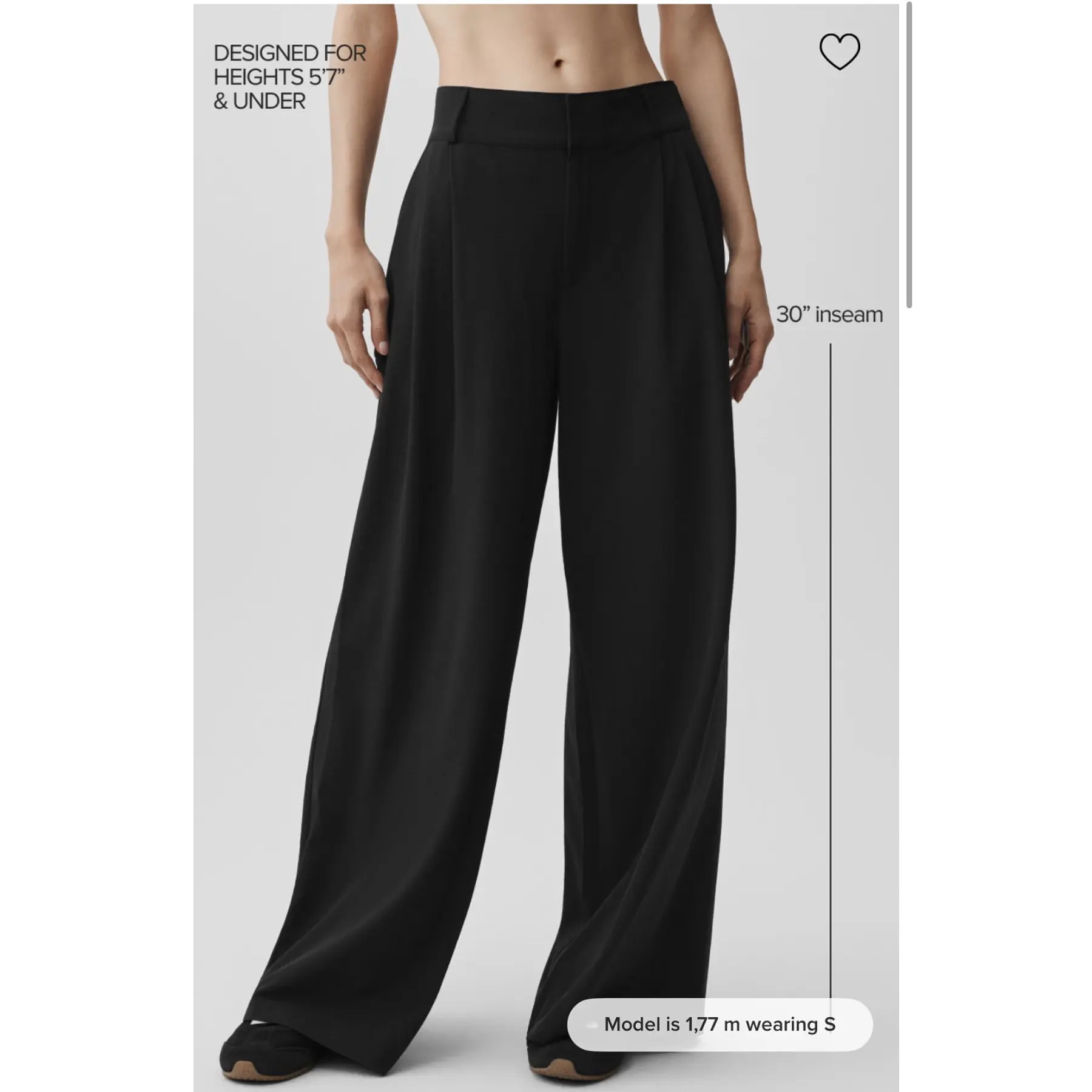ALO YOGA - High waist Dreamcape Trouser Black