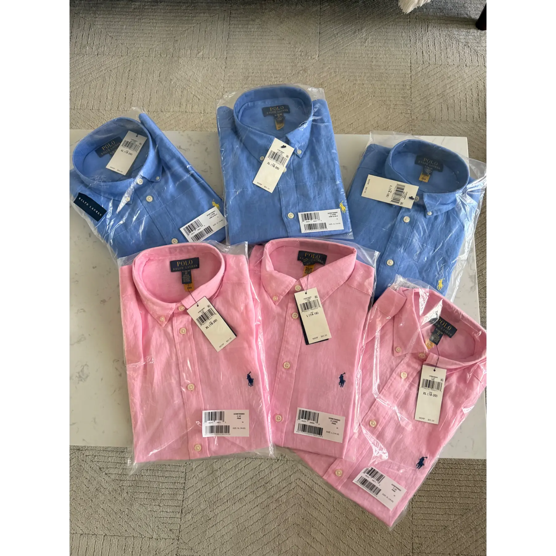 Polo Ralph Lauren - Camisa Lino Juvenil Rosada