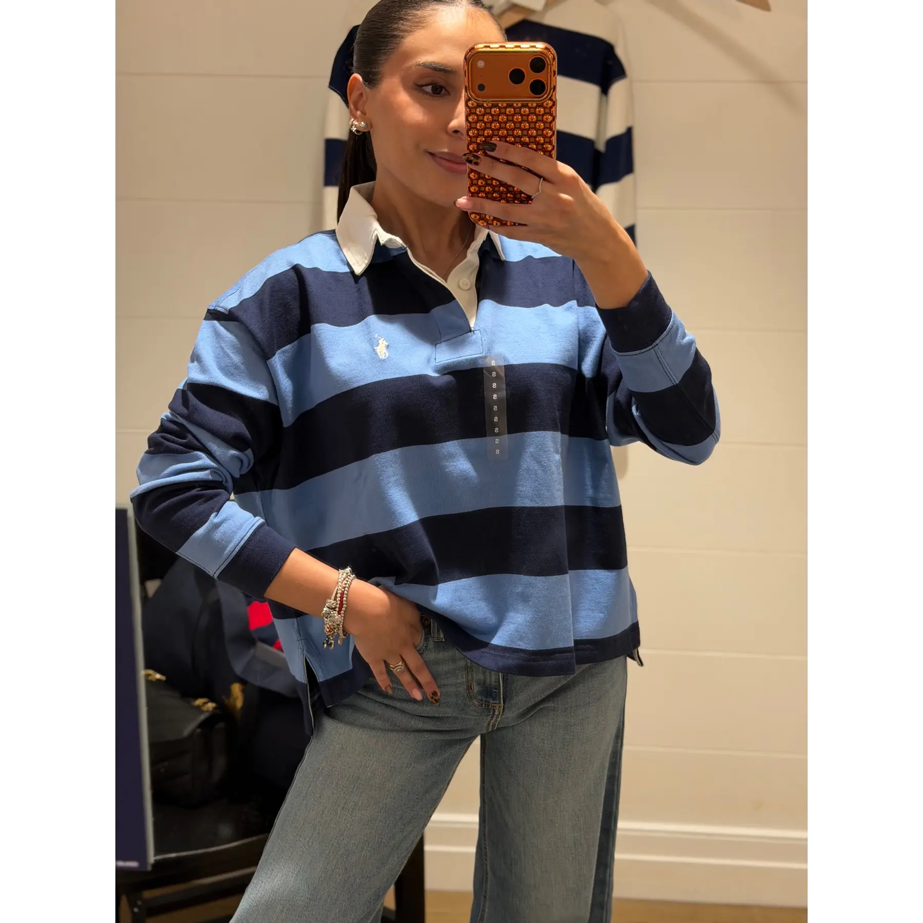 ABONO INDIGO STORE (IMPORTANTE: Polo Ralph Lauren - Poleron Delgado Celeste/Azul (Talla: M) $124.990)