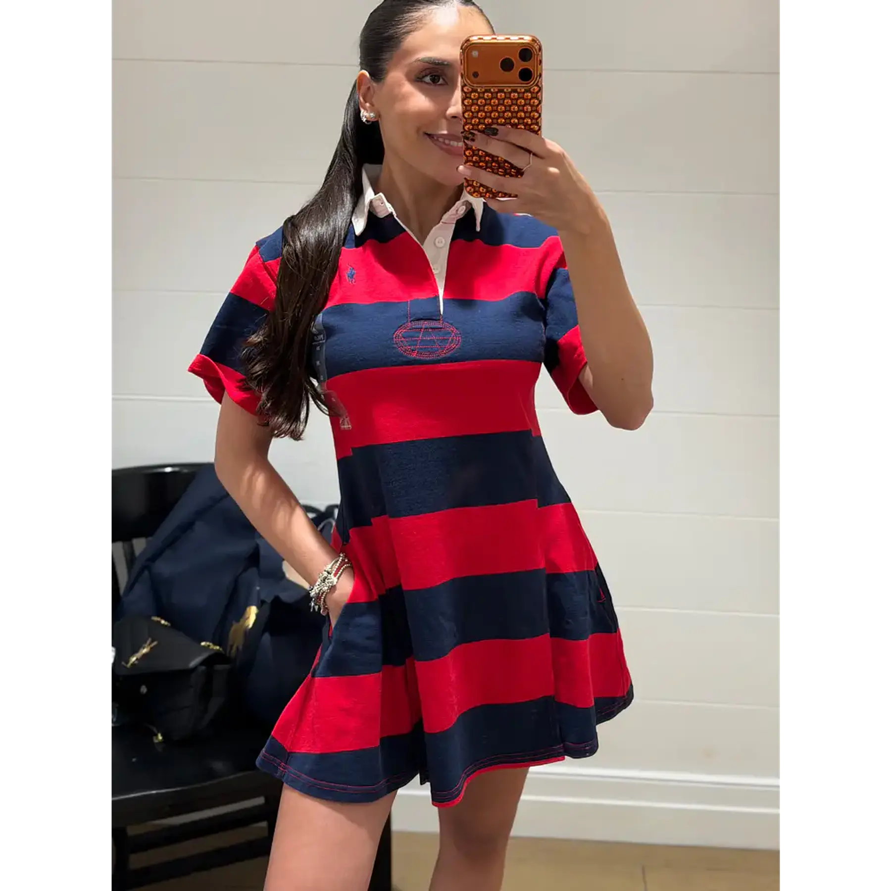 ABONO INDIGO STORE (IMPORTANTE: Polo Ralph Lauren - Vestido Rojo/Azul (Talla: XS) $179.990)