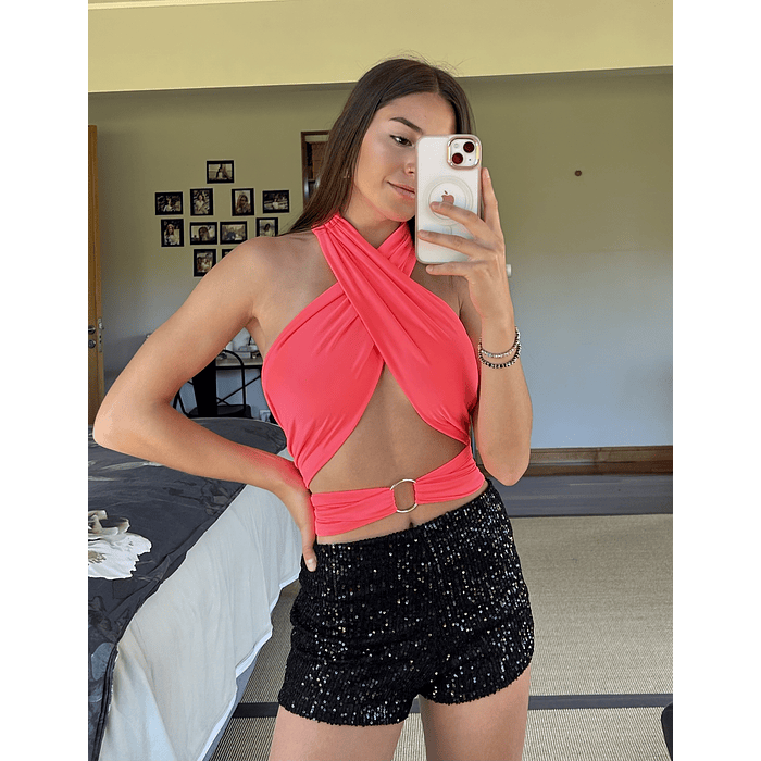 Top multiforma argolla coral