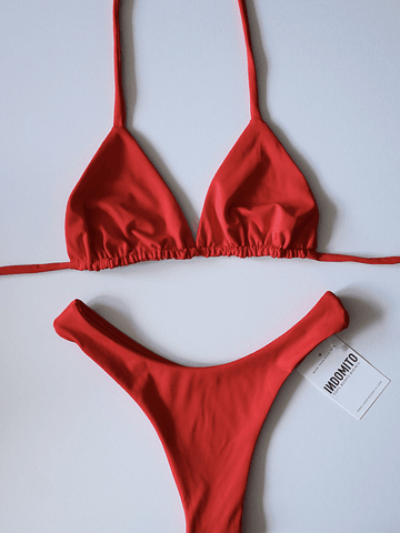 Conjunto Bikini Top Mykonos-Bottom Santorini | Rojo