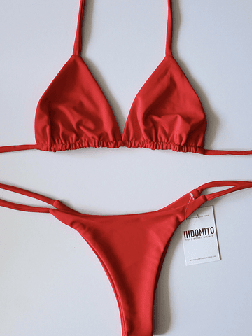 Conjunto Bikini Top Mykonos-Bottom Mancora | Rojo