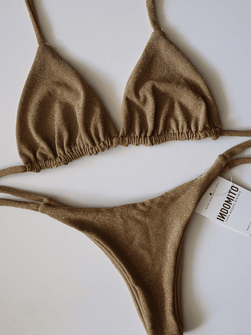 Conjunto Bikini Sparkling Wave | Dorado