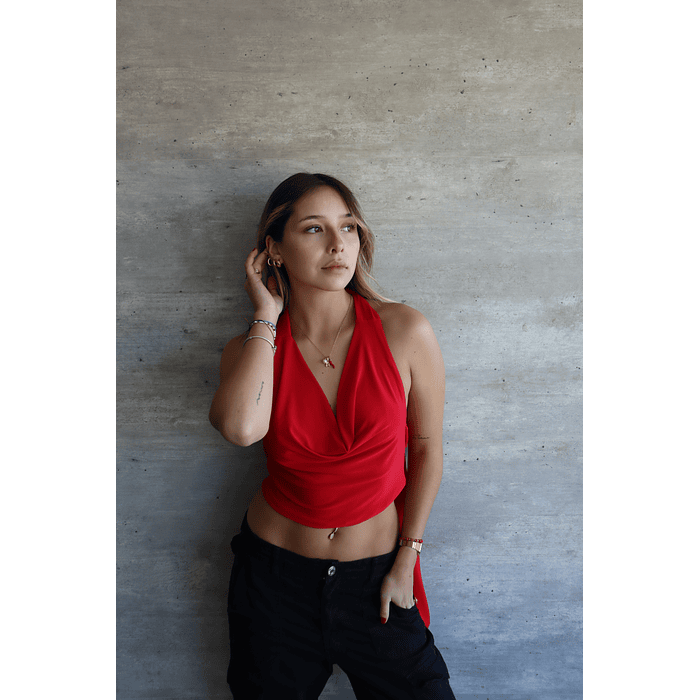 Top Drapeado Multiforma Cafe 6