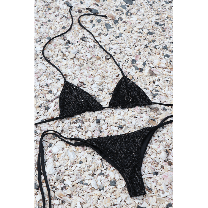 Conjunto Bikini Shine | Negro 4