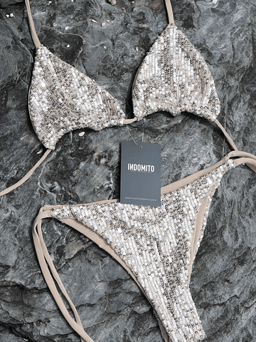 Conjunto Bikini Shine | Champagne