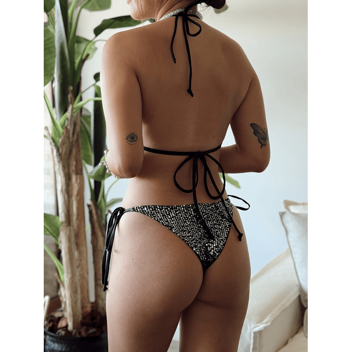 Conjunto Bikini Shine | Black Silver 2