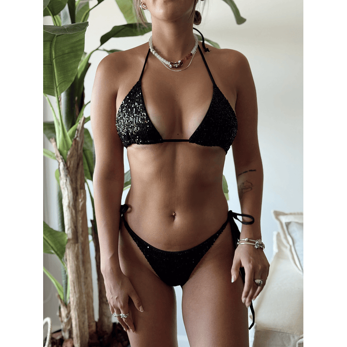 Conjunto Bikini Shine | Negro 1