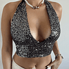 Top Palermo lentejuelas black silver 1