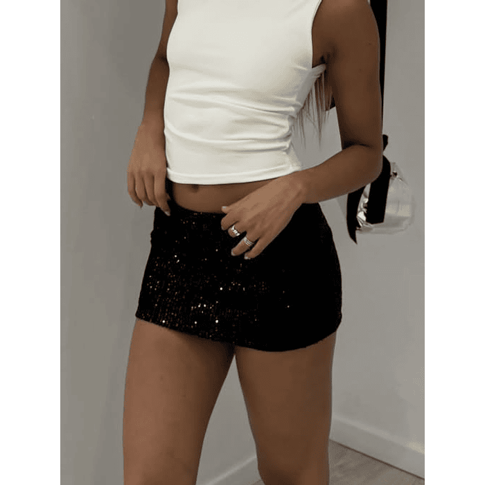 Falda fenty lentejuelas negra