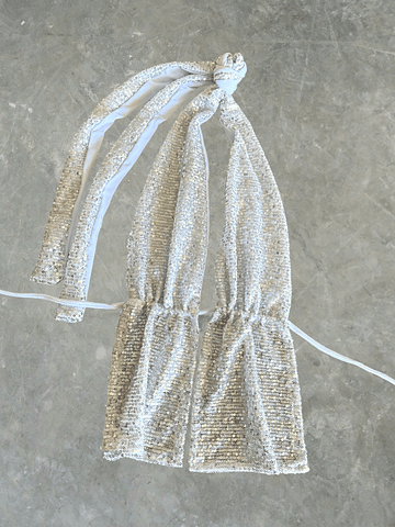 Top Murcia lentejuelas blanco