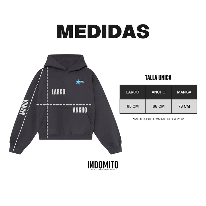 Hoodie Born to Shine ★★ Gris Celeste boxy fit 2