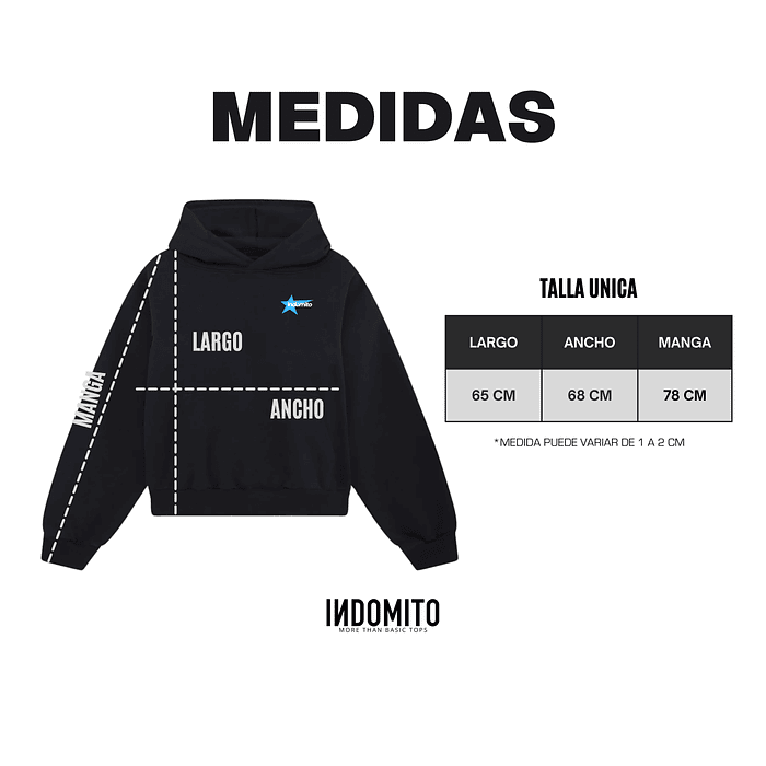 Hoodie Born to Shine ★★ Navy blue boxy fit 2