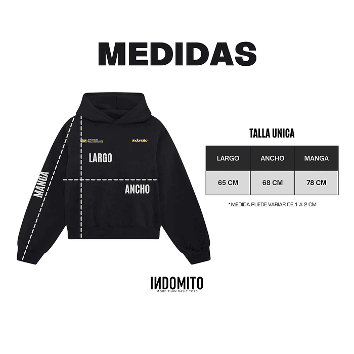 Hoodie FEARLESS ⟣ Navy blue boxy fit 3