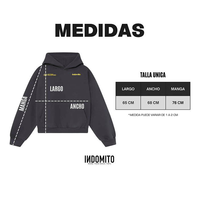 Hoodie FEARLESS ⟣ Gris boxy fit 3