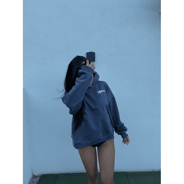 Hoodie Born to Shine ★★ Gris Rosa boxy fit  3