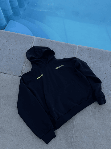 Hoodie FEARLESS ⟣ Navy blue boxy fit