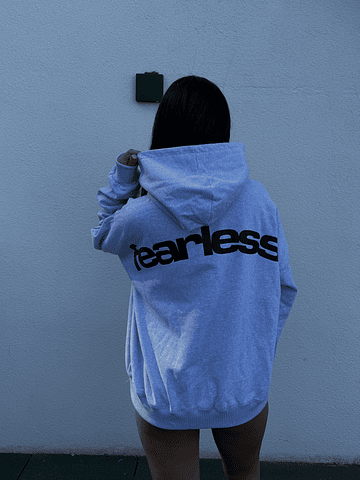 Hoodie FEARLESS ⟣ Melange boxy fit