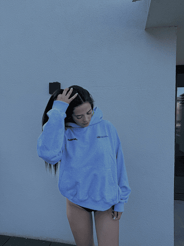 Hoodie FEARLESS ⟣ Melange boxy fit