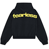Hoodie FEARLESS ⟣ Gris boxy fit 2