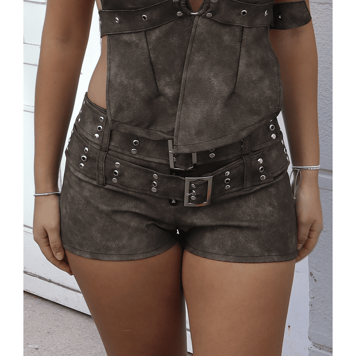  micro short Cuerina rock cafe 1